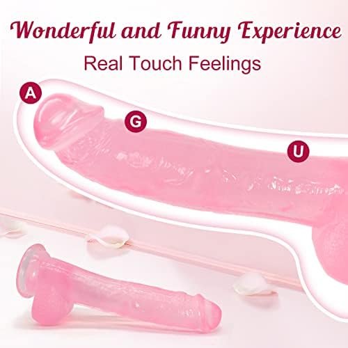 Silicone Harness Dildo 8.3'' Realistic Dildo For Beginners Women Sex Toys With Strong Suction Cup Hands-Free Play Lifelike Penis Anal Toy With Curved Shaft G Spot Adult Sex Toys(Flesh) - Image 2