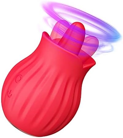 Rose Sex Toy For Women Mini Clitoral Vibrators Sex Stimulator For Women Tongue Licking With Vibration Toys For Womens Sex Pleasure Nipple Vibrator Sex Toys For Couple Vibrating Sex Novelties Adult Toy