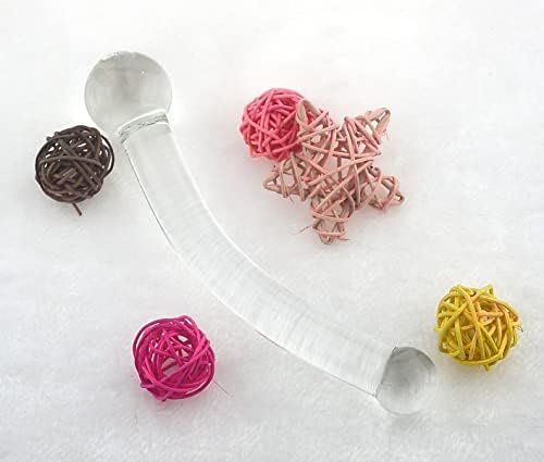 Cchw Clear Glass Double-Ended Dildo Penis Wand -- Crystal Glass Anal Beads Butt Plug Pleasure Wand Massager G Spot Adult Sex Toys For Women 1.0 Count - Image 3