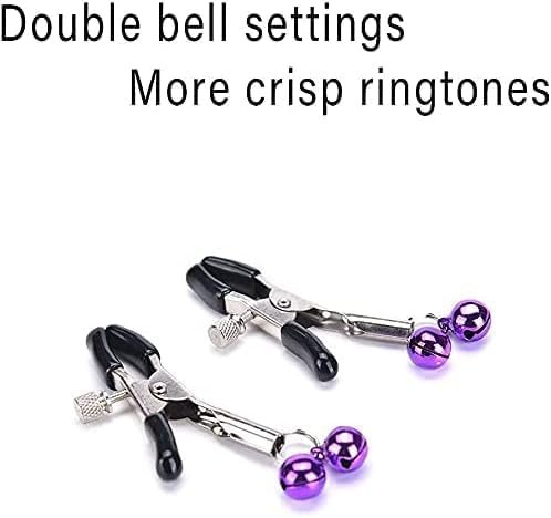Weighted Nipple Clamps Sexy Bell Jewelry Steel Nipple Clamps For Women Bars Body Chain Neck Nipple Clips Adjustable Non Piercing Long Nipple Clamps Attractive Nipple -Bdsm03 - Image 2