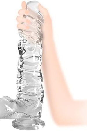 Huge Realistic Dildo,Xxl Clear G Spot Dildo For Women,Small Glans Big Thick Penis With Special Curve Design For Quick Orgasm,Strong Suction Cup Lifelike Dildo For Hands-Free Play(11.8 * 2.75)โฆ