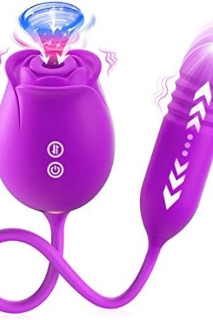 Rose Sex Toys For Women - Rose Sex Stimulator For Women With 18 Sucking Thrusting Modes, Upgraded Rose Sex Sucker Dildo G Spot Clitoral Vibrator, Adult Toys Vibrators Games For Women Couples Pleasure