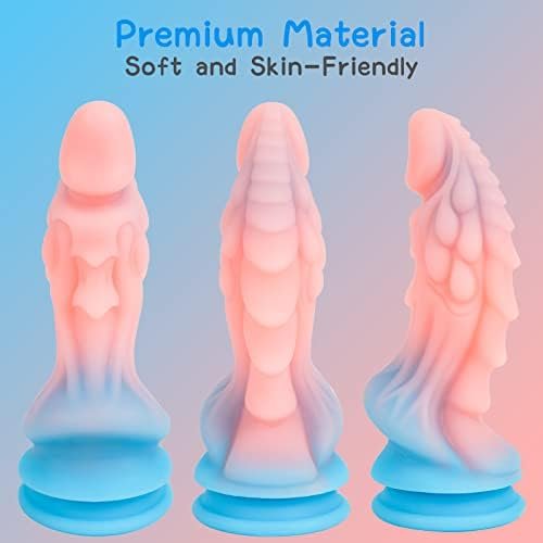 Realistic Monster Dildo Sex Toys: 8.66 Inch Big Huge Anal Dildo With Strong Suction Cup For Hands-Free Play, Liquid Silicone Thick Dildos Adult Toys For Women Or Men Pink - Image 2