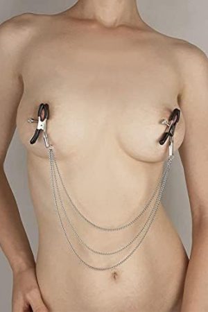 Kisshake Nipple Clamp With Chain Breast Clips Nipple Stimulator Bdsm Restraint Kits Adult Sex Toys For Women Solo Play Or Couples Fun Adjustable Fetish Nipple Teasers Breast Sensual Nipple Clips