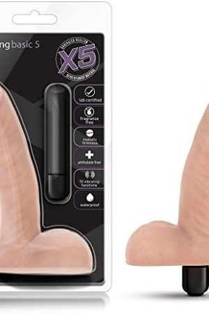 5.5" Small Realistic Feel Vibrating Dildo - 10 Vibrating Functions G Spot Stimulating Vibrator - Waterproof - Sex Toy For Women - Sex Toy For Adults (Beige)