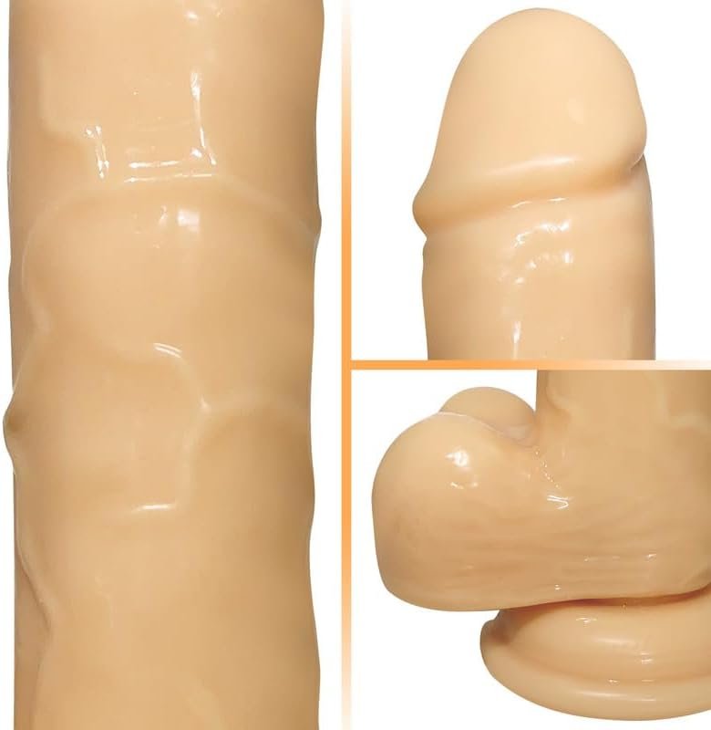 Realistic Dildo 7.8, 7.0 And 5.9 Inches, Safe Material, With Powerful Suction Cup, Sex Toys For Beginners Adults, Large, Medium And Small Size, Adult Toys For Women/Men/Gays.Leaiworld (Pink, Medium) - Image 3
