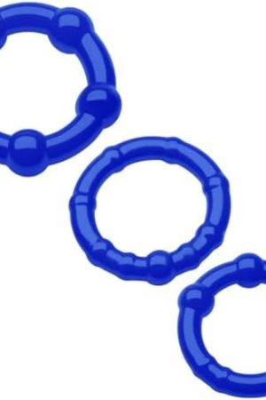 Penis Ring 3 Pcs Cock Rings Sets Tpe Delay Rings With Bumps For Longer Harder Stronger Erections Testicle Stretcher Adult Sex Toys Romi (Black)