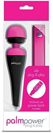 Palmpower Plug & Play Massager, Soft-Touch Silicone With Removable Head And Optional Attachments, Travel Friendly Multiple Plug Adapters, No Batteries Required Power Cord Included - Image 2