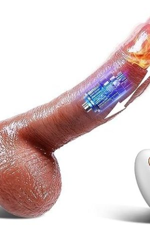 Thrusting Dildo Vibrator Sex Toys For Women - 8.7 Inch Realistic Dildo With 7 Thrusting Wriggling & 10 Vibration Heating Modes, Strong Suction Cup Dildo With Remote Control For G Spot Anal Vaginal