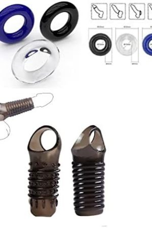 Silicone Penis Ring Erection Enhancing Cock Rings, Christmas/New Year Gift For Men 5Pcs Cock Ring Set For Longer, Harder, Stronger Male Enlargement Sex Toys
