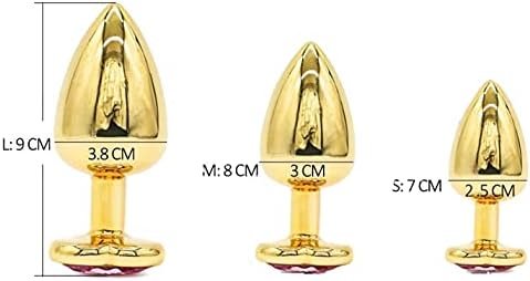 Gmgjqr 3Pcs Set Gold Stainless Steel Butt Toy Plug Tool For Men Women Trainer Kit - Image 2