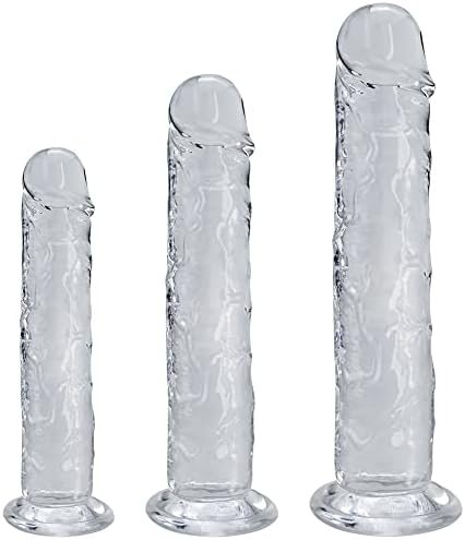Anal Butt Plug Training Sets, 3 Piece Lifelike Anus Dildo Kit Prostate Stimulate G-Spot Stimulation Adult Sex Toy For Beginners Men Women Couples