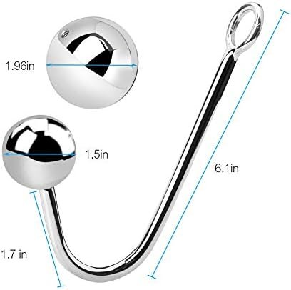 Anal Hook, Solid Single Ball Rope Hook With 2 Replaceable Balls And Ring, Bondage Fetish Toy For Unisex Adult - Image 2