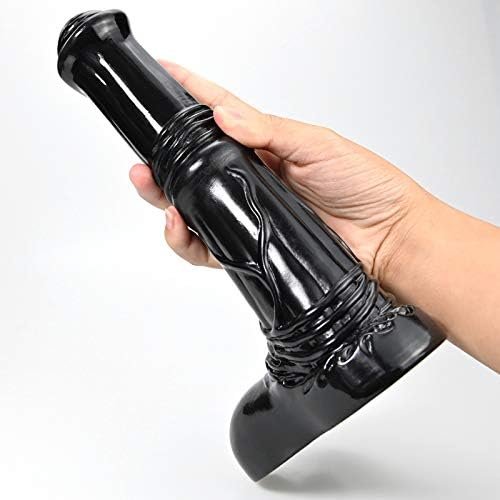 Romi Horse Dildo Realistic Animal Penis 9.96" Big Cock Butt Plugs Prostate Massager G-Spot Stimulation Adult Anal Sex Toys For Men Women (Black) - Image 2
