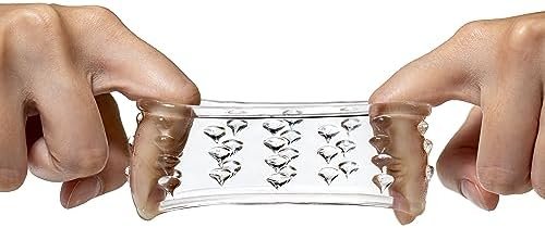 Blush Stay Hard Cock Ring Sleeve Kit - 6 Unique Textures Enhance Pleasure - Use On Penis, Vibrator, Dildo - Stack, Mix To Create Unique Sensations - Adds Girth - Sex Toy For Men, Women, Couples - Image 3