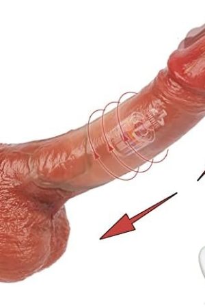 Thrusting Dildo Vibrator For Women With 3 Thrusting Modes 9.5 Inch Heating Dildo & Rotation 5 Vibration, Lifelike Realistic Vibrating Dildo G Spot Vibrator Sex Toys With Strong Suction Cup