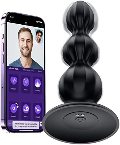 Kstasn Anal Sex Toys - With App Prostate Massagers For Men - Prostate Stimulor Toys With Music Mode And Video Mode - Rechargeable Vibrator Anal Beads With 3 Powerful Motors