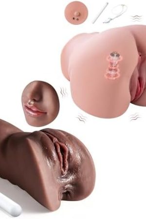 Vibrating Sex Doll Ass Male Masturbator, Drying Stick& Heating Rod&Sex Doll Douche Washer Hose,Torso Hip Realistic Pocket Pussy Ass For Men Couples Vaginal Anal Doggy