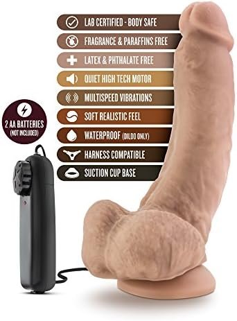 Blush Coverboy Tennis Champ Vibrating Realistic Dildo - 9 Inch Length & 2 Inch Thick - Adjustable Powerful Multispeed Vibrations Wired Controller - Ipx7 Waterproof And Easy To Clean - Fantasy Sex Toy - Image 2