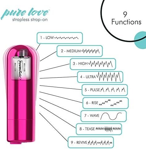Pure Love Pink Vibrating Strapless Strap On Silicone Dildo - Image 2