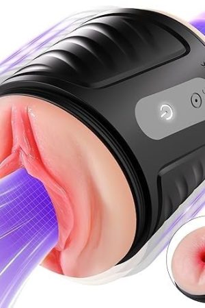 Male Masturbator Sex Toys For Men, Lifelike Adult Male Sex Toys 10 Vibrations, Sex Toy For Men Open-Ended Penis Pump Fleshy Textured Adult Toys For Men, Sex Machine Male Vibrators Stroker Realistic