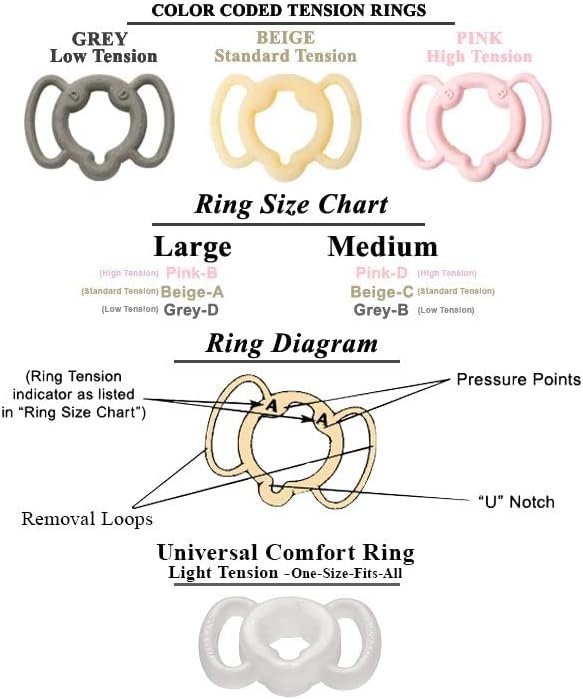 Osbon Max Elasticity Tension Ring, 1656, Grey B, Low Tension, Large Inside Diameter 0.875 Inch (22 Mm) - Image 2