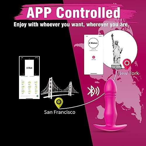Thrusting Vibrator Anal Plug Vibrating Butt Plug, Anal Sex Toys For Men Prostate Massager App Remote Control Vibrator For Couples Women, Adult Gay Sex Toys Anal Dildo For Men - Image 3