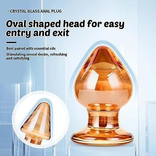 Super Big Butt Plug Trainer,Anal Plug Crystal Glass Anus Dilator For Beginner Advanced Men Women(5501A) - Image 3