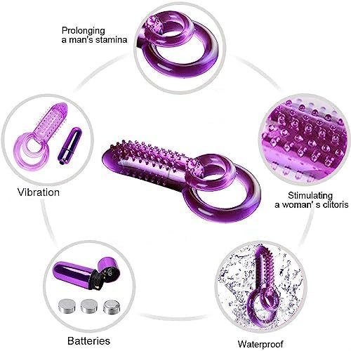 Vibrating Cock Ring Vibrator With Double Penis Rings Powerful Vibration Clitoris Stimulation Erection Enhance Delay Ejaculation Adult Erotic Sex Toys For Women Men Coulpes - Image 2