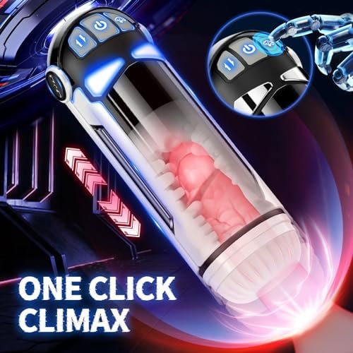 Automatic Male Masturbators Sex Toys - Male Sex Toy Penis Pump With 4 Thrusting Modes & 3D Realistic Sleeve Heating Male Masturbator, Hands Free Mens Sex Toy Pocket Pussy Adult Sex Toys For Men - Image 3