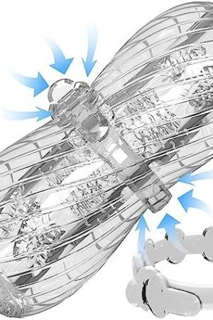 Male Stroker Sex Toys For Men, Adjustable Male Masturbator Adult Toys For Men Blowjob, Selver Men'S Sex Toys Pocket Pussies For Him, Open-Ended Penis Masturbation Sleeve Sex Toys Games