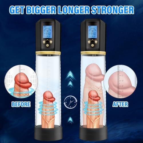 Electric Vacuum Penis Pump For Men - Sex Toys Penis Extender With 8 Sucking Modes, Led Display & Powerful Suction, Rechargeable Adult Toys Cock Erection Training Penis Enlargement Extend Pump - Image 3