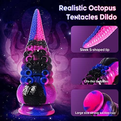 Tentacle Realistic Dildo For Women: 8.7" Big Anal Dildo With Strong Suction Cup, Huge Monster Liquid Silicone Anal Plug Prostate Massager For Hands-Free Play Adult Sex Toys For Women - Image 2