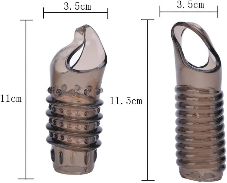 Penis Enlargement Silicone Sleeves - Male Erection Enhancement Premium Reusable Penis Ring Delayed Ejaculation(2 Pieces) - Image 3