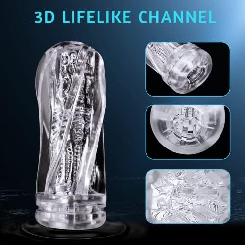 Seekiblizz Male Masturbator Cup Masturbation Sleeve Sex Toy, Portable Crystal Vagina Oral Sleeve Transparent Stroker Blowjob Sucking Stroker Easy Clean For Oral Play For Men - Image 3