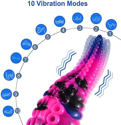 Shkanla Realistic Dildo G Spot Vibrator, 8.7Inch Thick Tentacle Penis Vaginal Stimulator With 10 Vibration Modes, Silicone Octopus Monster Anal Plug With Strong Suction Cup, Adult Sex Toys For Women - Image 3