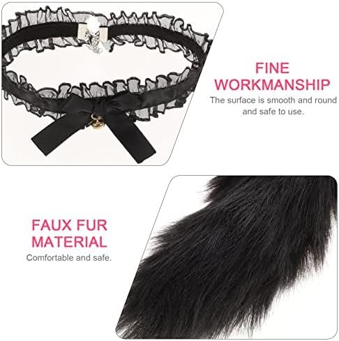 Ifundom 2 Sets Fox Animal Costume Set Furry Ears Headband Tail Plug And Neck Choker For Valentines Day Cosplay Game Dress Up - Image 3