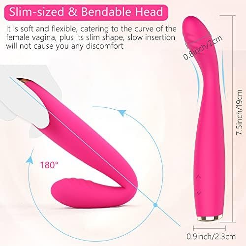 Rose Vibrator, High-Frequency G Spot Clitoris Vibrator With 5 Speeds & 10 Modes - Adorime Powerful Clitoral Stimulator, Vibrating Massager Wand For Women For Sex, Pink - Image 3