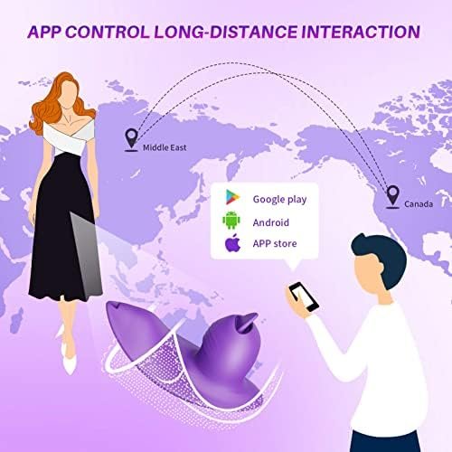 App Panty Vibrator, Wearable Vibrator With 10 Licking & Vibrating Modes, Rechargeable Butterfly Vibrating Panties For Vagina And Clitoral Stimulation, Adult Sex Toys For Women Couples Play (Purple) - Image 2