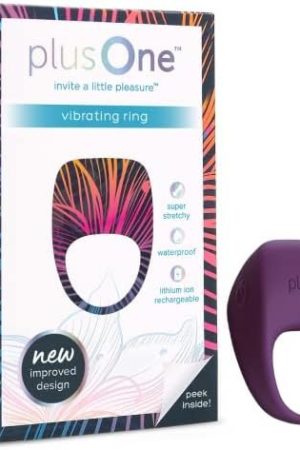 Plusone Vibrating Penis Ring - Male Intimate Wellness Toy With 5 Vibration Modes, Flexible Body-Safe Silicone, Waterproof & Rechargeable