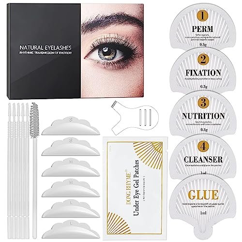 Dong Rhyme Lash Lift Kit, 2 In 1 Semi-Permanent Eyelash Perm Kit And Brow Lamination Kit With Disposable Packaging Professional Eyebrow Eyelash Lift Kit For Salon Diy At Home
