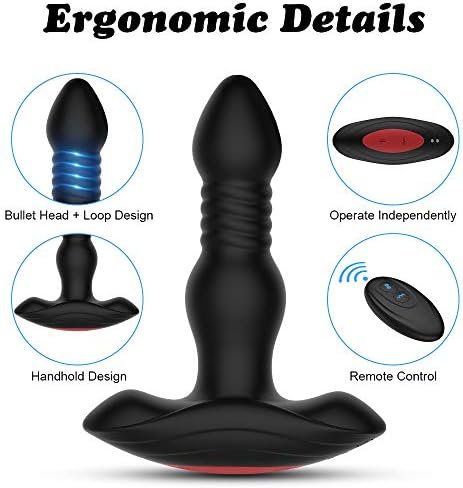 Prostate Massager Anal Vibrator With 10 Vibration Modes 3 Thrusting Speed, Adorime Butt Stimulator Plug For Male And Women Advanced Players Adult Sex Toy - Image 3