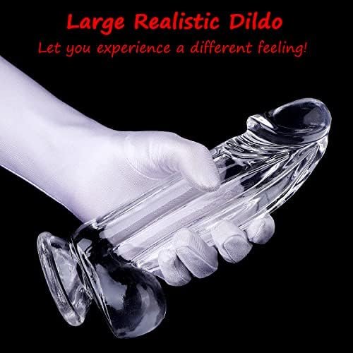 Realistic Dildos 16Cm/6.3Inch Soft Transparent Dildo With Suction Cup Hands-Free Play Lifelike Beginner Sex Toy Jelly Dildo Body-Safe Material And Adult Sex Toys - Image 3