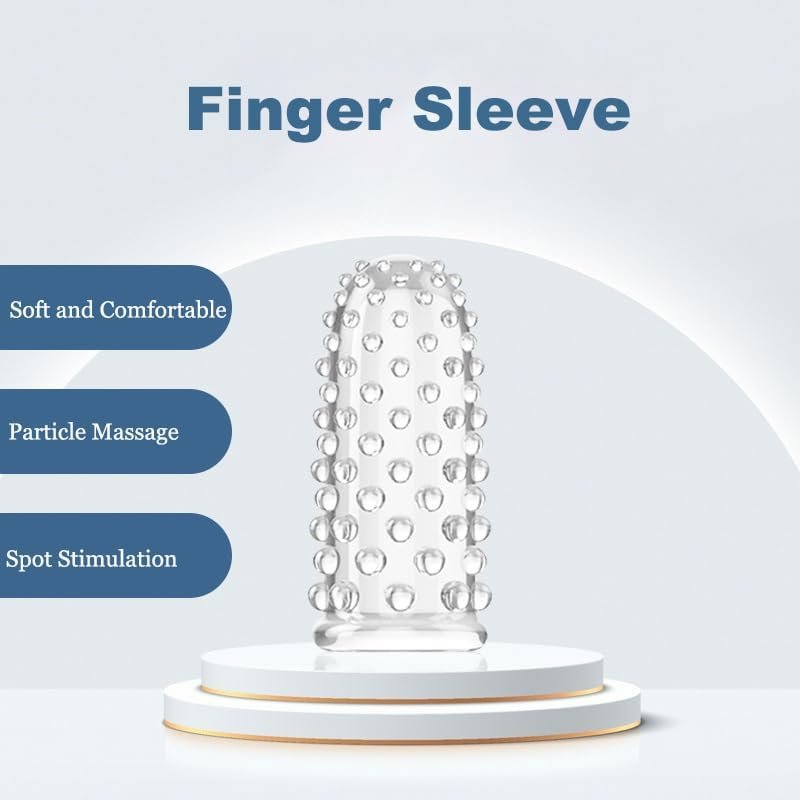 Almymm 4Pc Finger Vibrator Masturbation Sleeve G Spot Clitoris Vibrator,Female Mini Vagina Massage Stimulates Masturbator Vibrator Adult Sex Toy For Women Couple Pleasure - Image 2