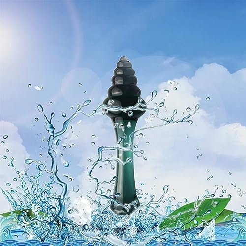 Wtogetao Crystal Glass Wand Dildo Penis, 7.68'' Long Threaded Glass Fairy Wand Anal Beads Vaginal G-Spot Stimulation Anus Masturbation Massage Butt Plug Double Dildo Anal Sex Toys For Women Men (Pink) - Image 2