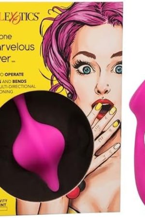 Calexotics Mini Marvels Marvelous Lover โ Silicone Waterproof Compact Massager Vibrator โ 10 Function Rechargeable Panty Teaser Vibe โ Adult Sex Toy Massager For Couples โ Pink