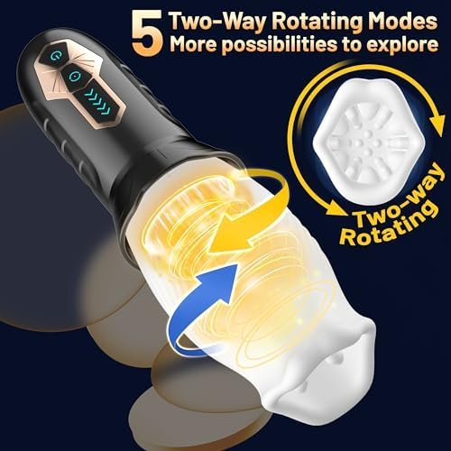 Sex Toys For Men Automatic Male Masturbator, Male Sex Toys Masturbators Cup With 5 Two-Way Rotating & 10 Vibrating Modes, Adult Toys Electric Pocket Pussy Male Stroker Blowjobsex Machine For Men - Image 2