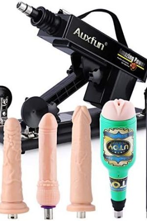 Auxfun Sex Machine Device Sex Toys With Realistic Dildos For Women Men, 3Xlr Adjustable Thrusting Machines Male Masturbtion Cup Automatic Fucking Machine Gun