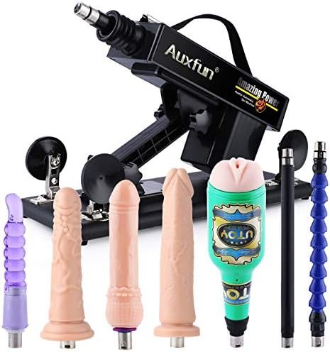 Auxfun Sex Machine Device Sex Toys With Realistic Dildos For Women Men, 3Xlr Adjustable Thrusting Machines Male Masturbtion Cup Automatic Fucking Machine Gun