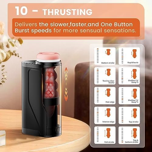 Automatic Male Masturbator,Adult Pussy Stroker Toy With 10 Thrusting Modes,Pocket Sexual Juguetes Cup,Thrusting Pussy Penis Suction Pump Sleeve, Electric Sex Toys For Men Pleasure - Image 3